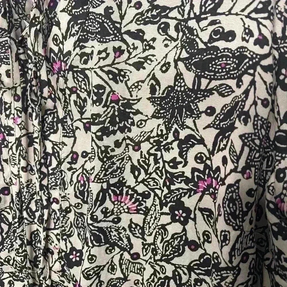 Torrid Multi Color Paisley Challis Lace Up Babydoll Blouse 4 4X 26 - Picture 5 of 7